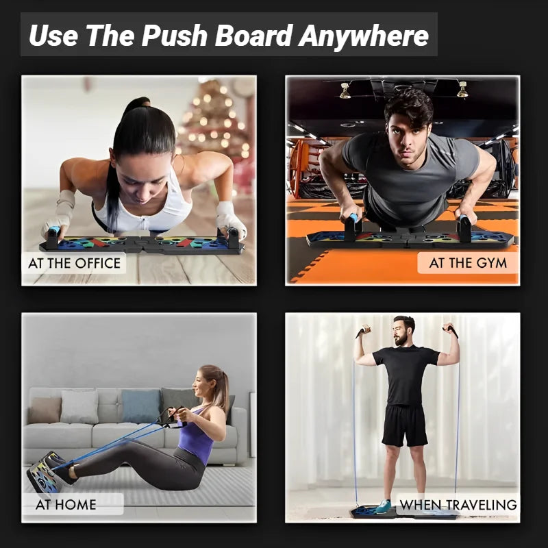 Portable Multifunctional Push up Board Fitness and Muscle Training Device Home Workout Set Foldable Push up Bar Resistance